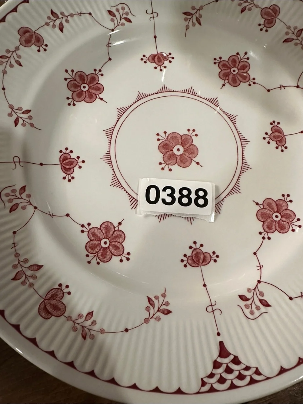 Johnson Bros Pink Denmark Dinner Plates Set of 2 England Floral Fluted 10 Inch
